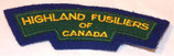 Title Highland Fusiliers of Canada après-guerre