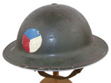 Casque MK2 avec insigne tchécoslovaque (1st Czechoslovak Independent Armoured Brigade Group) GB WW2