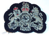 Insigne DIEU ET MON DROIT, Warrant Officer Class 1 GB WW2