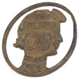 Pièce de monnaie 50 centimes de Franc 1938 travaillée profil Marianne libération français WW2