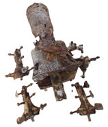 Pièce du train d’atterrissage avant, couvre suspension de planeur Horsa GB WW2