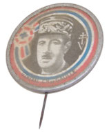 Epingle Général Ch de Gaulle libération français WW2