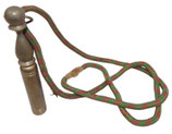 Quille en laiton avec morceau de fourragère Croix de Guerre 1914-1918 armée française