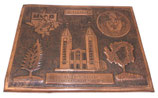 Plaque souvenir Medugorje (Bosnie-Herzégovine, ex Yougoslavie) 9 UD / Régiment de Transmissions nominative aout-novembre 1998 armée française