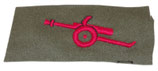 Insigne de spécialité attribut de fonction canon 25mm anti-char français WW2