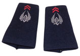 Paire de fourreaux d’épaule soldat de deuxième classe Train armée française