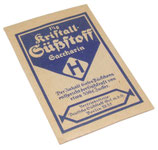 Sachet de saccharine Kristall Süßstoff allemand WW2