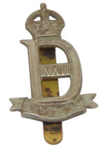 Cap badge XXII 22nd Dragoons GB WW2