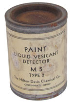 Pot de peinture de détection des gaz Paint Liquid Vesicant Detector M5 US WW2