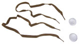 Paire de lacets et boutons pour fixation des pattes d’épaule sur vareuse NVA/DDR allemand