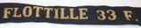 Bande/ruban légendé de bachi FLOTTILLE 33 F Marine Nationale armée française