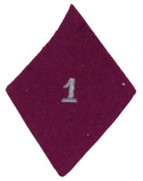 Losange de bras modèle 45 troupe 1er Régiment Médical/Section d’Infirmiers Militaires Service de Santé des Armées armée française