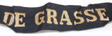 Bande/ruban légendé de bachi DE GRASSE Marine Nationale armée française