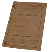 Livret individuel français WW2
