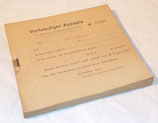 Carnet de 99 souches détachables Vorlaeufiger Ausweis fur arbeiter der Organisation Todt allemand WW2