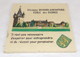 Carreau de carrelage faïence 10ème Division d’Infanterie Ecole des Cadres armée française