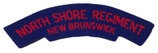 Title brodé North Shore New Brunswick Regiment Canada WW2
