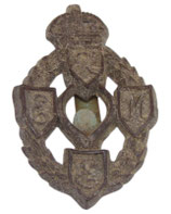 Cap badge bakélite REME Royal Electrical and Mechanical Engineers GB WW2