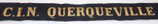 Bande/ruban légendé de bachi CIN QUERQUEVILLE Marine Nationale armée française