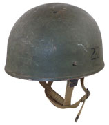 Casque de parachutiste (HSAT Helmet Steel Airborne Troops) MKII nominatif 23rd Parachute Field Ambulance GB