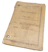 Livret individuel Joseph Jean Marie De l’Orne d’Alincourt (404ème RADCA) époux de Jacqueline Jeanne Marie de la Rochebrochard français WW2