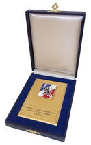 Plaque 3ème Corps d’Armée 2ème Région Militaire Le général de corps d’armée M Billot au général de division Pormenté le 25 aout 1995 en boite armée française