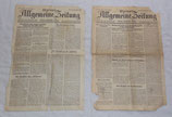 Lot de deux journaux Thuringer Allgemeine Zeitung INCOMPLETS allemand WW2