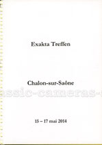 Exakta Treffen Chalon-sur-Saône, 15-17 mai 2014