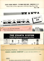 Gemischtes interessantes Lot Werbematerial der Exakta Camera Company