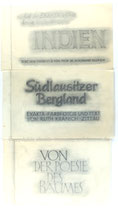 originale Grafiken zu Diavorträgen mit der Exakta, Grafikerin Hildegard Pötzsch