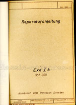 Reparaturanleitung Exa Ib 961 200 1977 und große Zeichnung EXA Ib 961 200 1975, Änderung 1979