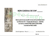 Bons cadeaux Ailes de la Vie