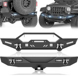 Parachoques Delantero y Trasero Para 4X4 Compatible Con Jeep Wrangler JK JKU 2007-2018 YZONA ‎Y-XBCB-0132-0138-FBM