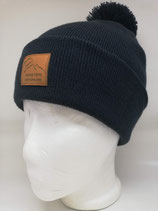 Umstülpbeanie mit Bommel French Navy dunkelblau