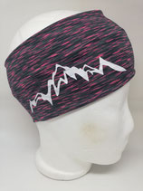 Funktions Stirnband Berg 1.0 schwarz-pink/weiß