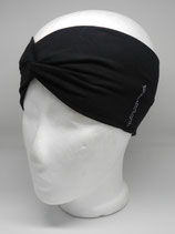 Turbanstirnband Uni schwarz