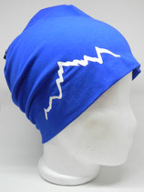 Beanie Berg royalblau/weiß