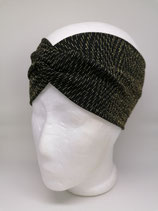 Turbanstirnband Glitzer schwarz/gold