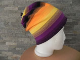 Beanie Farbverlauf gelb/schwarz/orange/violett