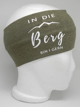 In die Berg bin I gern khaki/weiß