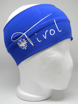 Baumwoll Stirnband Tirol mit Adler royalblau/weiß