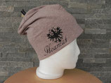 Beanie Hoamat helltaupe/schwarz