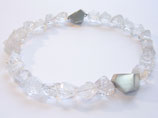 Bergkristall Kette mit Silber Zwischenteilen und Magnet Verschluss