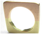 2 farbiger Gold Ring