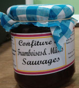 Confiture de framboises et mûres sauvages