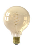 Calex Flex Filament LED Dimmbare "Globe" Lampe, 4 Watt, Gold 2'100 Kelvin,  E27, Ø95