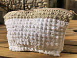 Trousse crochet blanc lin