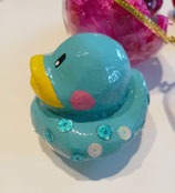 Boule de NOEL  canard bleu clair