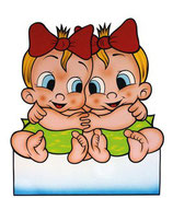 Geburtstafel Zwillinge Mädchen (Hilterfingen)