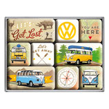 VW Bulli - Let`s Get Lost,  Magnet-Set 9x2x7cm / 83080